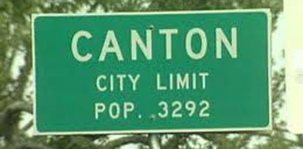 Canton city sign