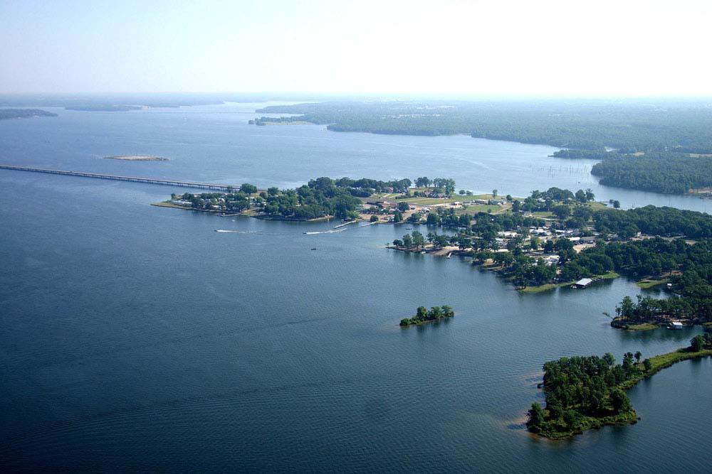 Aerial view of Lake Fork
