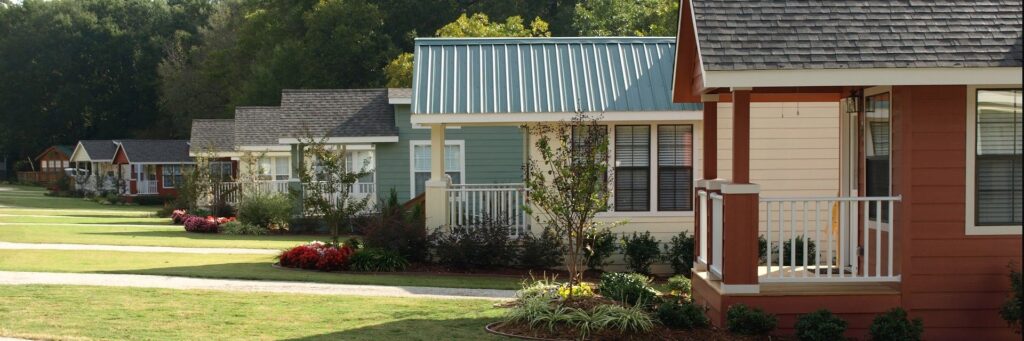 front area of cottages