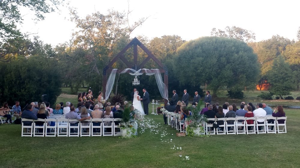 Outdoor wedding in Canton, TX at Mill Creek Ranch Resort