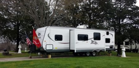 rv Large RV parked at Mill Creek Ranch Resort