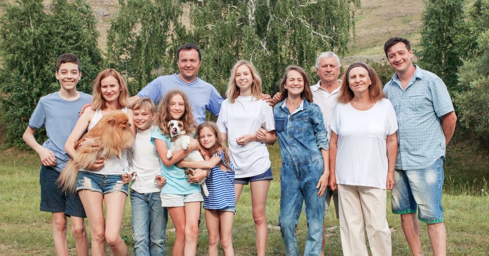 A family reunion picture taken at Mill Creek Ranch Resort in Canton, Texas.