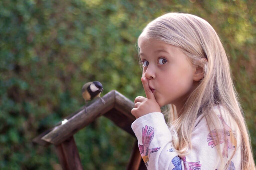 A girl Bird Watching In Texas.