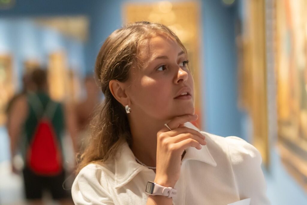 A woman at a Museum in East Texas.