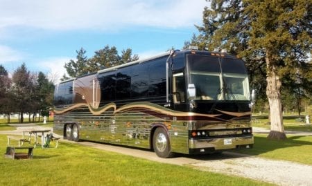 Photo of a Beauitful, Black RV at One of the Best RV Parks near Tyler TX